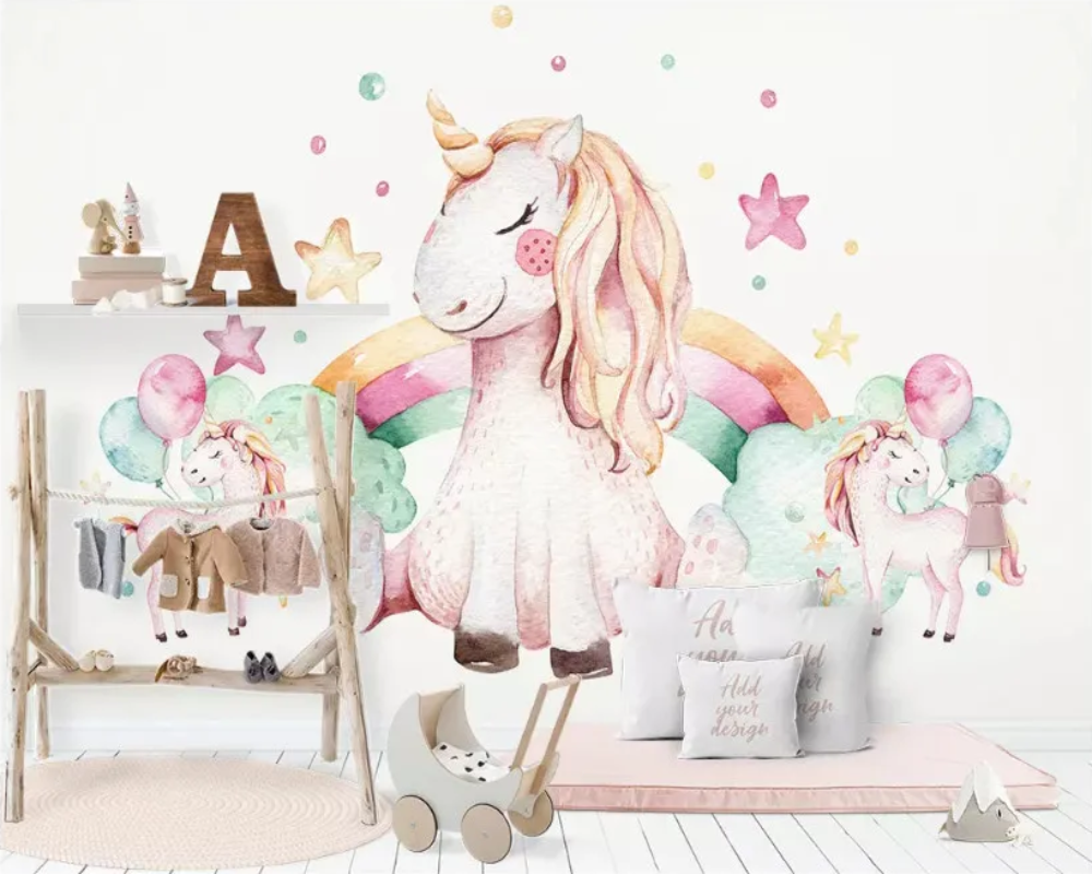 3D Wallpaper Unicorn Playtime Daycare